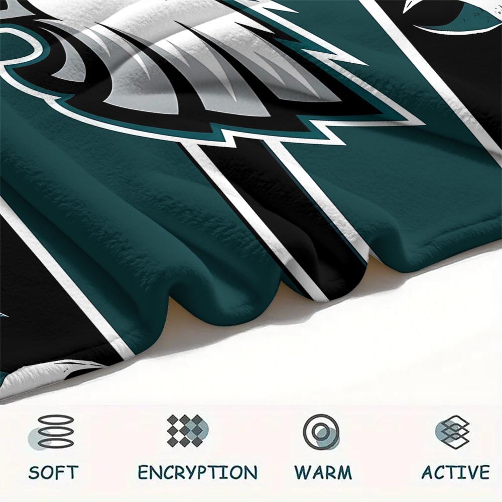 Philadelphia Eagles Print Flannel Blanket, High Quality Comfortable for All Seasons, Home Decor, Warmth and Comfort, Perfect for Christmas Gifts