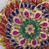 WHTUOHENG Abendtasche Runde Blume Strass Clutch Taschen Für Dame Kristall Hochzeit Braut Florale Handtaschen Damen Cocktail Geldbörsen