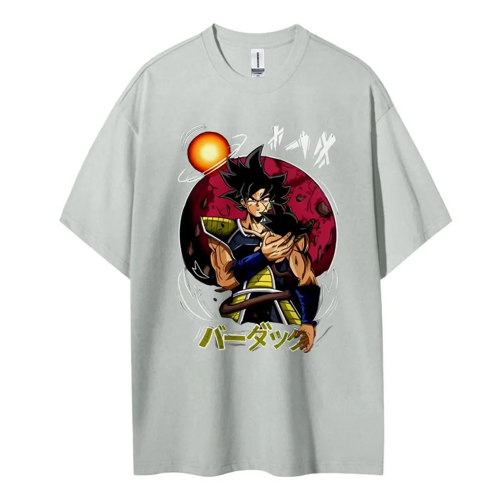 2026 Summer Dragon Ball Badak Goku Print Roundneck Tshirt Cotton Casual Shirt Suitable for Both Men and Women