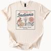 Indiana Graphic T Shirt Welcome To Indiana Hoosier State Wildflower and Cardinal Bird Art Soft State Pride Shirt Gift Idea 1816 Established