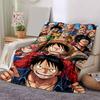 1pc One Piece Episode Blue Island Soft Throw Blanket Flannel All Season Light Weight Living Room/Bedroom Warm Blanket. M7270118