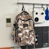 Schoolbag new trendy cool large-capacity graffiti student backpack male versatile high school schoolbag college student female backpack