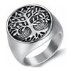 European and American Seal Hand Jewelry Creative Tree of Life Ring Casting Men's Ring