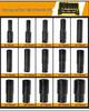 Extended Electric Socket Wrench Set with Large, Medium & Small Hexagonal Air Gun Heads for Auto Repair