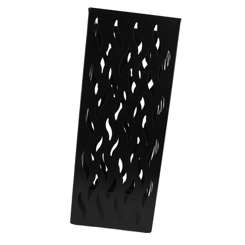 Entryway Umbrella Stand Fashionable Metal Storage Bucket Indoor Rain Umbrella Organizer for Home and Office Black