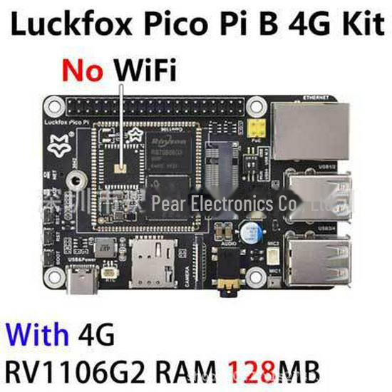 Luckfox Pico Pi RV1106: A/B WiFi6 Audio 4G Kijelző eMMC-vel Raspberry Pi-hez