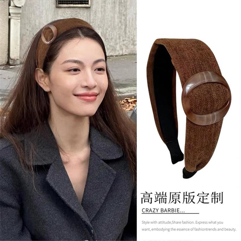 

Maillard ring tortoise shell color wide-brimmed headband fashion retro high skull headband outer hair accessories for women