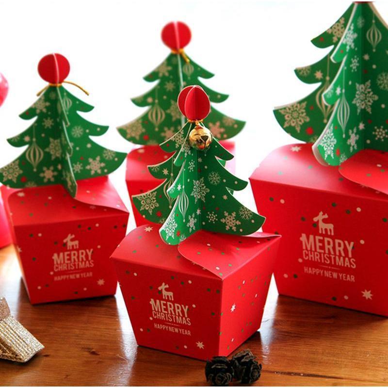 20Pcs Christmas Candy Box Christmas Gift Packaging Box Children's Gift Candy Christmas Packaging Box Wedding Guest Gift Box