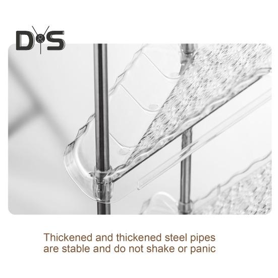 Skrånende smalt skostativ 5-lags Robust konstruksjon Enkel montering Skooppbevaringsorganisering Vertikal skohyllestativ