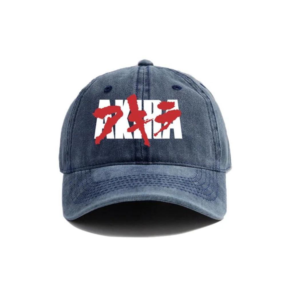 Summer Akira Baseball Cap Distressed Hats Anime Japanese Cap Men Retro Outdoor Summer Adjustable Dad Hat