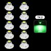 10Pcs Car Interior Indicator Lights Wedge Dashboard Warming Instrument Light T3 LED T4.2 T4.7 Led Bulb Canbus 3030SMD 12V Auto Lamp