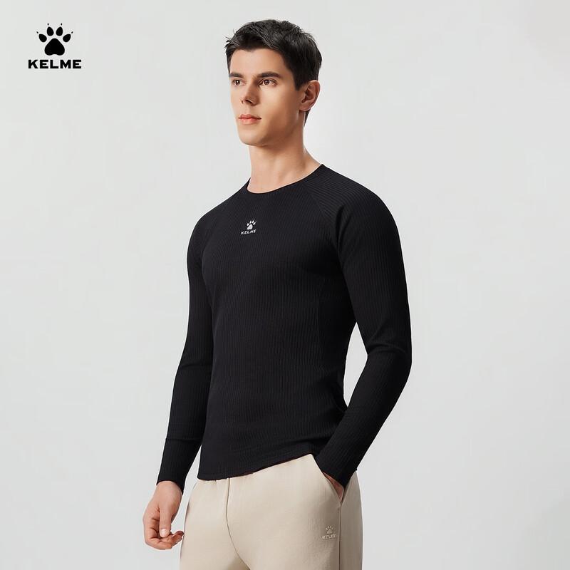 KELME Men's Ribbed Striped Long Sleeve T-Shirt