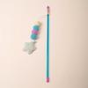 Stick Toy Elastic Rope Plush Ball Star Pendant Bite-resistant Comfortable Grip Relieve Boredom Handmade Kitten Teaser Wand Interactive Toy