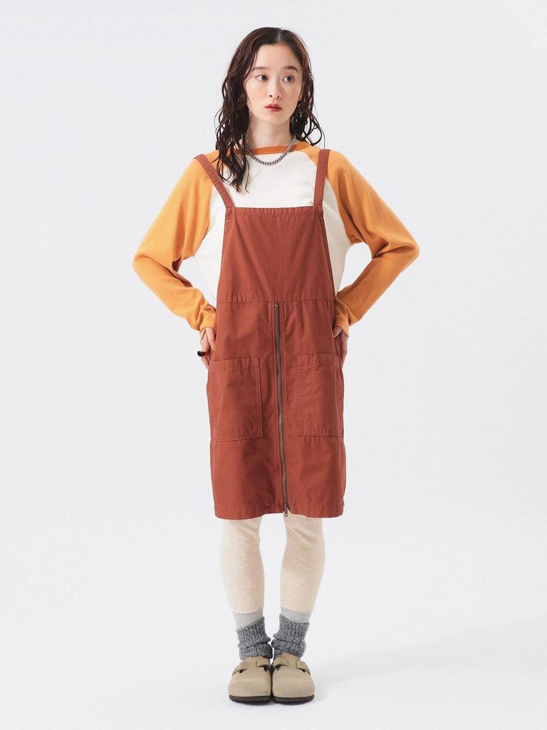Beams Boy Women's Work Apron Dress, Camel, One Size