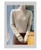 Women's 100% Pure Wool Cable Knit Sweater – Autumn/Winter Loose Fit with Round Neck, Fashionable and Versatile Knit Base Layer.