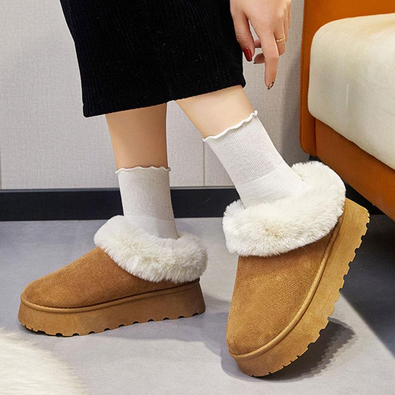 Women's Snow Boots Warm Women's Non Slip Soft Shoes Non Slip Comfortable Warm Ankle Boots