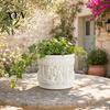 Removable Inner Basin Pot Mini Roman Column Planter, Vintage Embossed Flower Pot, Small Greek Split Tank Planter Pillar Shaped Plant Container