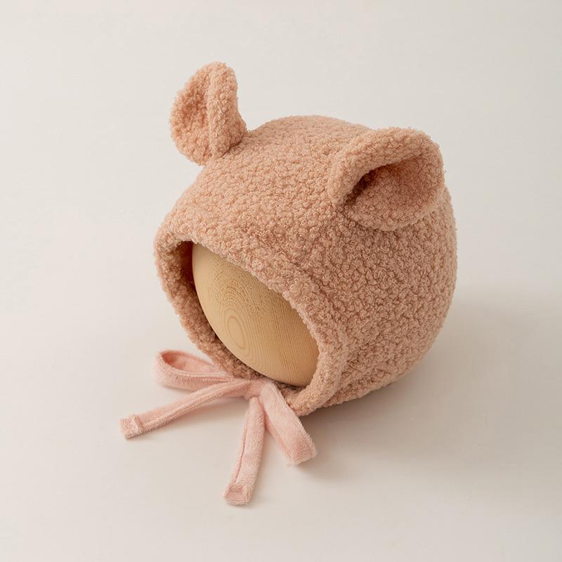 Baby Winter Hat Cartoon Ears Newborn Infant Lamb Fleece Ear Protection Bonnet Beanie Outdoor Windproof Toddler Warm Earflap Cap