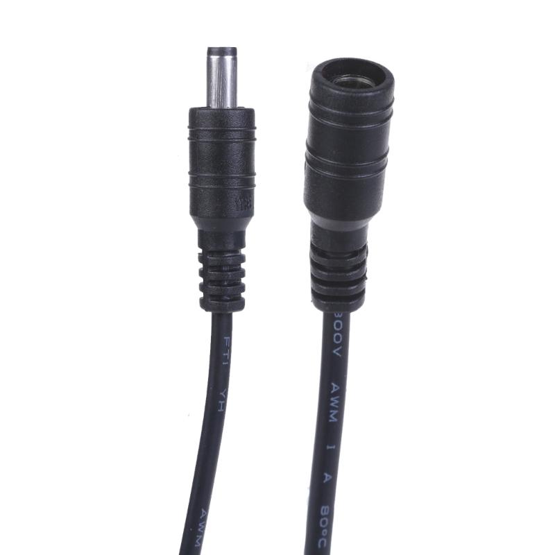 DC5.5x2.1mm to DC5.5x2.1mm Extension Cable Male to Female Power Cord with Switching Button for LED Light Camera Speaker