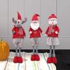 Christmas Figure with Movable Legs, Festive Ornament for Home Decor
