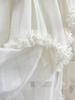 Elegant White Ruffle Mesh A-Line Skirt