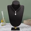 3.25 Cts Pear Shape Pearl Gemstone 925 Sterling Silver Teardrop Elegant Bridal Necklace