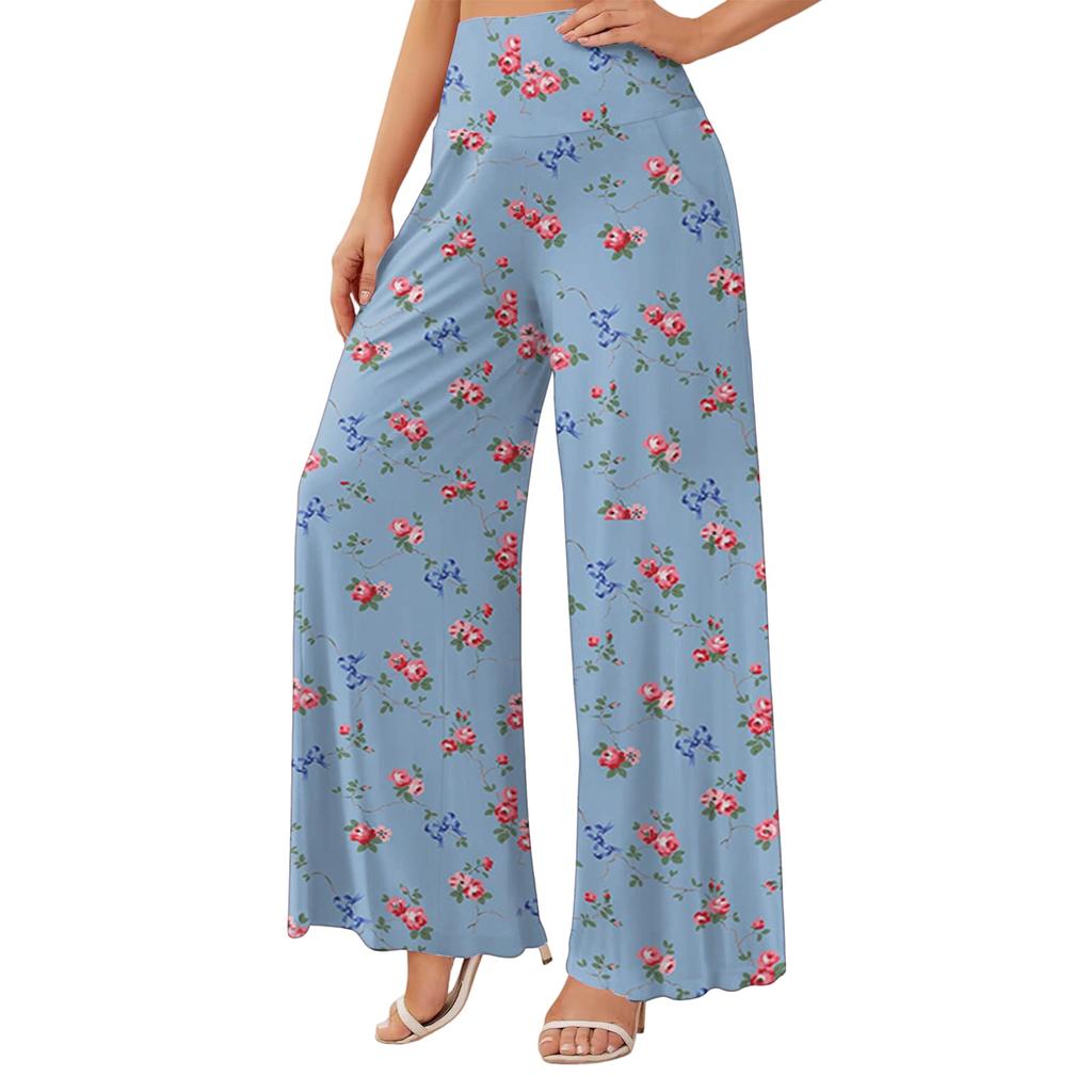 Women's Casual Wide Leg Pants High Waist Flowy with Pockets for Everyday Wear