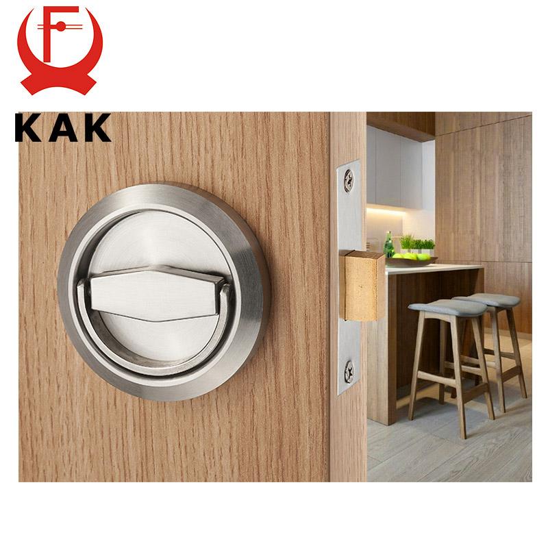 

KAK Hidden Door Locks Stainless Steel Handle Recessed Invisible Keyless Mechanical Outdoor Lock For Fire Proof Home Hardware