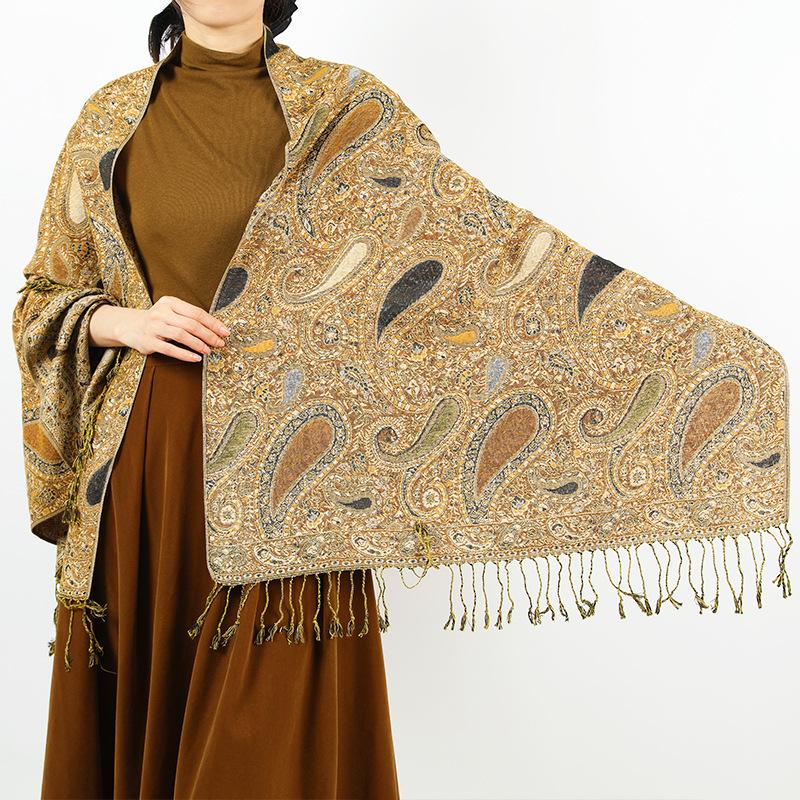 Spring and Autumn Mixed and matched scarf Shawl dual-purpose jacquard small cashew long towel travel photo long towel headscarf