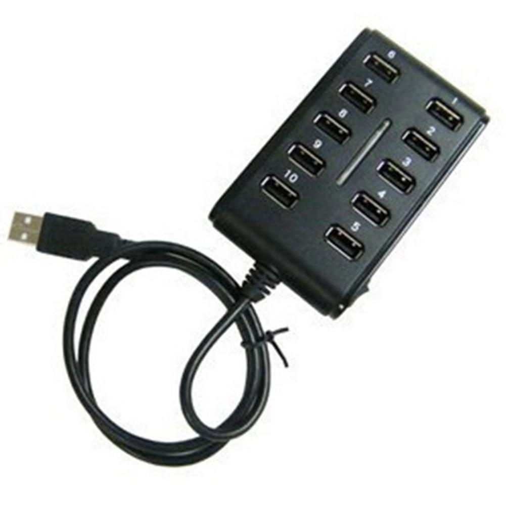 Exceptional 10 Port High Speed Extension Cable Usb 2.0 Double Row Hub Adapter For Laptop Pc