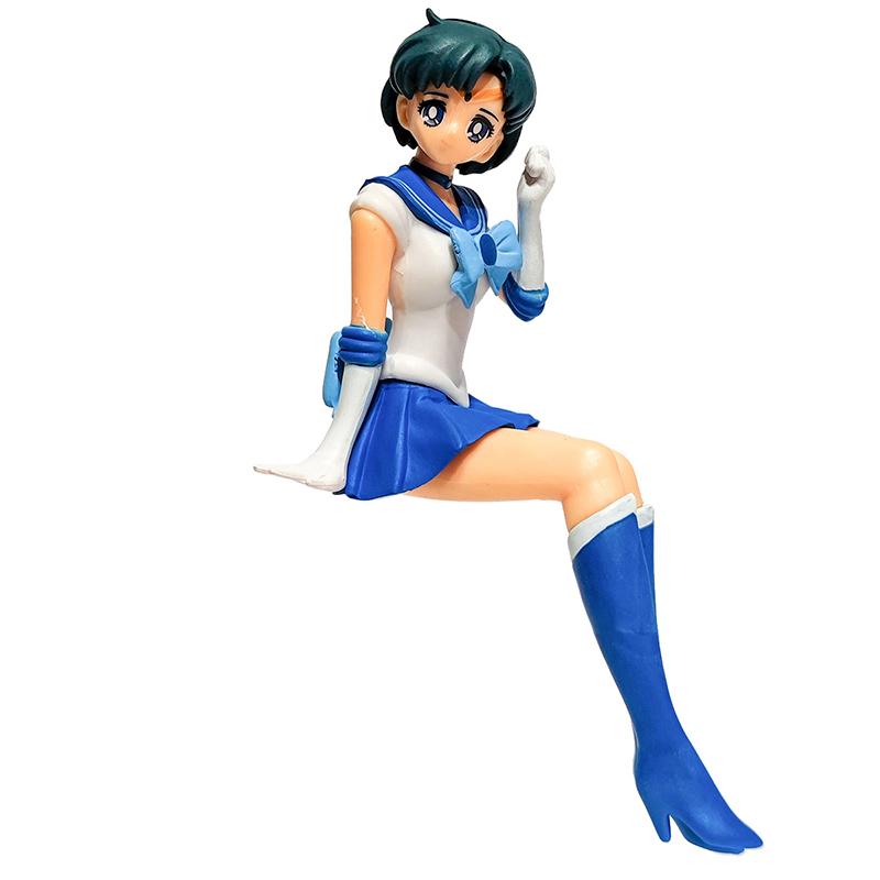 13.5cm Anime Sailor Moon Modèle Hino Rei Accessoires de Voiture Collection Poupée PVC Sailor Mars Jupiter Mercure Vénus Figurines Jouets Cadeaux