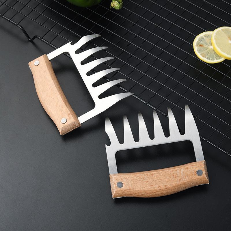 Barbecue Utensil shredders Wood Handle Bear Claws BBQ Meat BBQ Meat shredders shredding