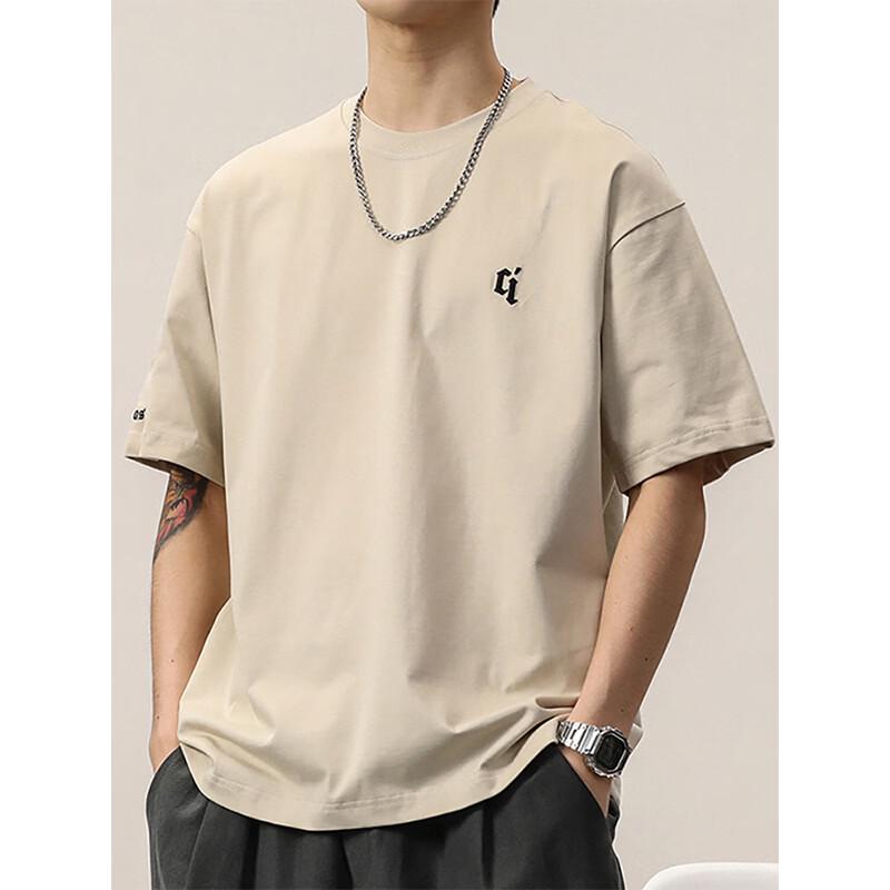 ROMON Men s Heavyweight Pure Cotton Short Sleeve T-Shirt 2XL