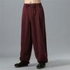 Men Cotton Lantern Pants With Drawstring Waist For Casual Autumn Wear