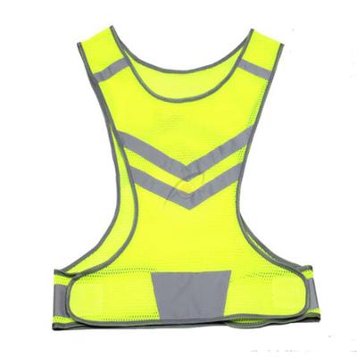Reflektierende Sicherheitsweste, leuchtende Netzweste mit Tasche für Nachtlauf, Radfahren, Sport im Freien
