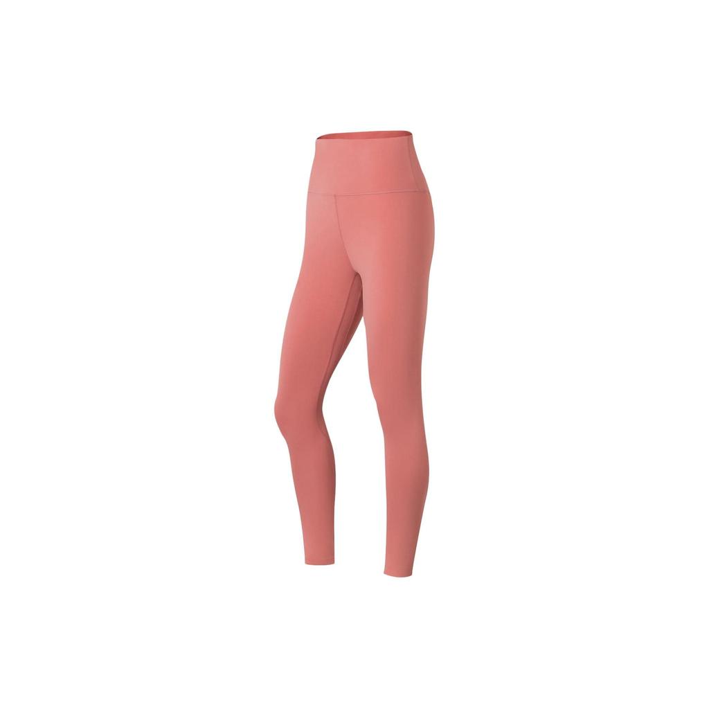 Li Ning Fitness Series Solid Color Yoga Leggings Women Leggings Rose-Pink AULS056-6