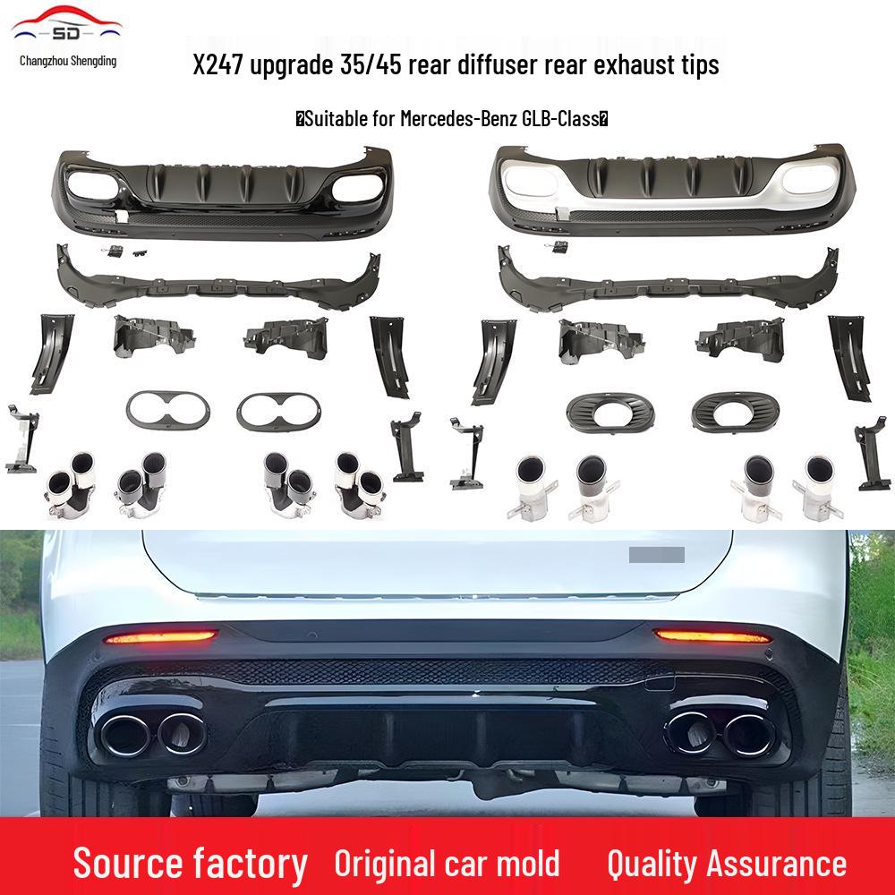 Mercedes-Benz (2020+) GLB-Class X247 Rear Diffuser with Tailpipes - Quality Assured Upgrade