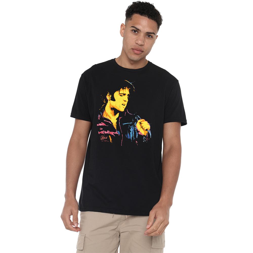 Elvis Presley Unisex Adult Neon Elvis T-Shirt