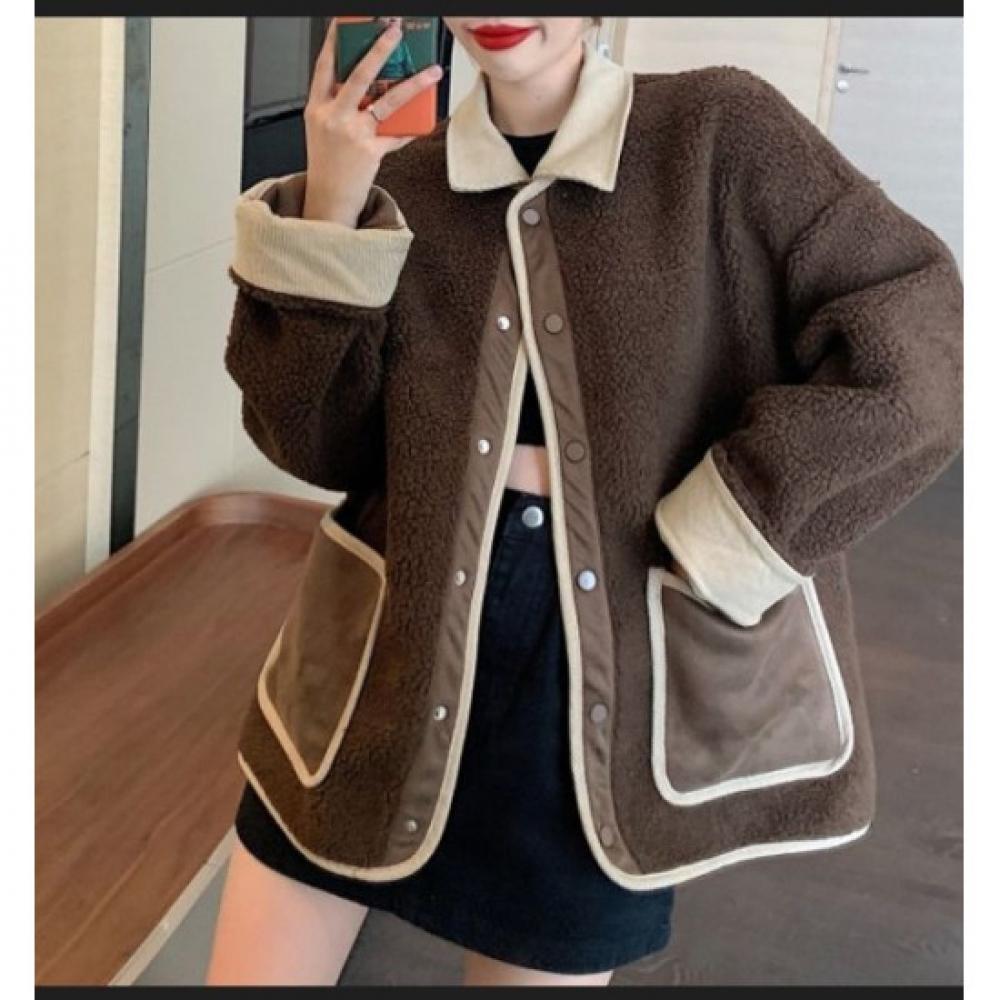 Rellawear Oversized Fluffy Jacket 2color Ryfw17