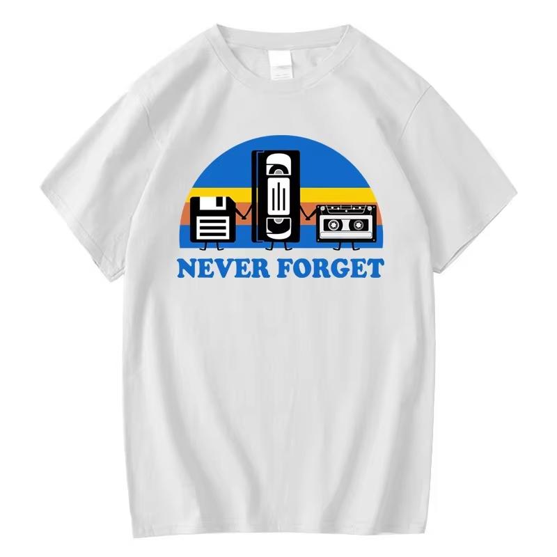 

Best Selling New Never Forget Sarcastic Graphic Music Funny Printed T-Shirt Men Loose Male Tshirt Casual Breathable Short Sleeve S