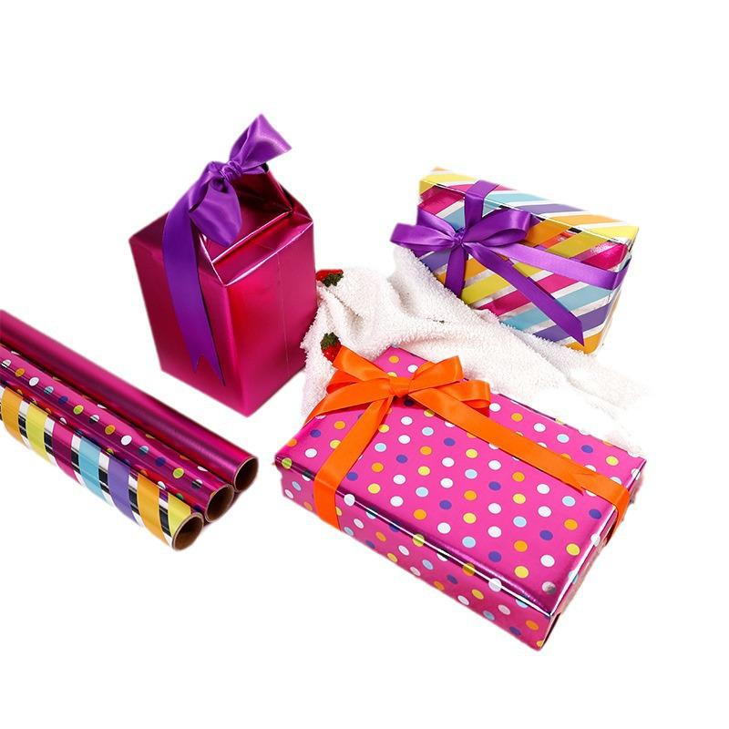 Hot Stamping Rose Red Dotted Wrapping Paper - DIY Gift Wrap & Book Cover