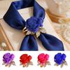 Anel Porta-Lenço Flor de Strass Anel Clipe para Lenço Anel Deslizante Elegante para Lenços de Seda Xales Lenços de Pescoço para Mulheres
