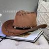 European and American Eyes Thin Belt Western Cowboy Hat Spring and Summer Outdoor Travel Mountaineering Performance Jazz Hat
