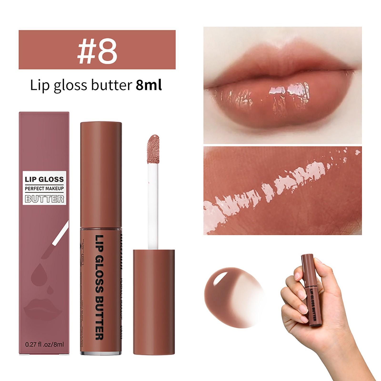 

Блеск для губ Butter Gloss Lip Glaze Увлажняющий зеркальный блеск для губ Long-Sticking Color Lip Glaze Lip Liquid 8 мл One Size