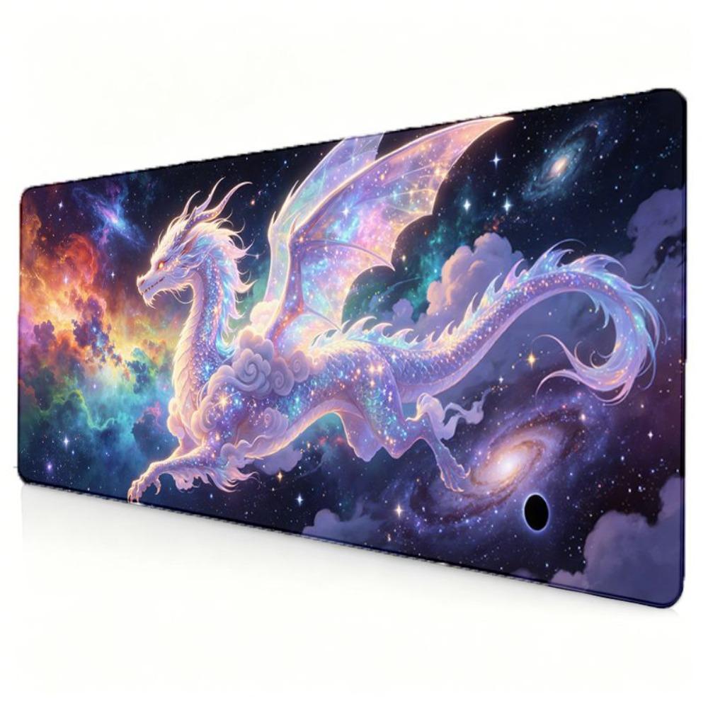 Adult Dreamy Dragon Starry Galaxy Mouse Pad Artistic Universe Dreamy Scene Magic Theme Art Print Desk Accessories