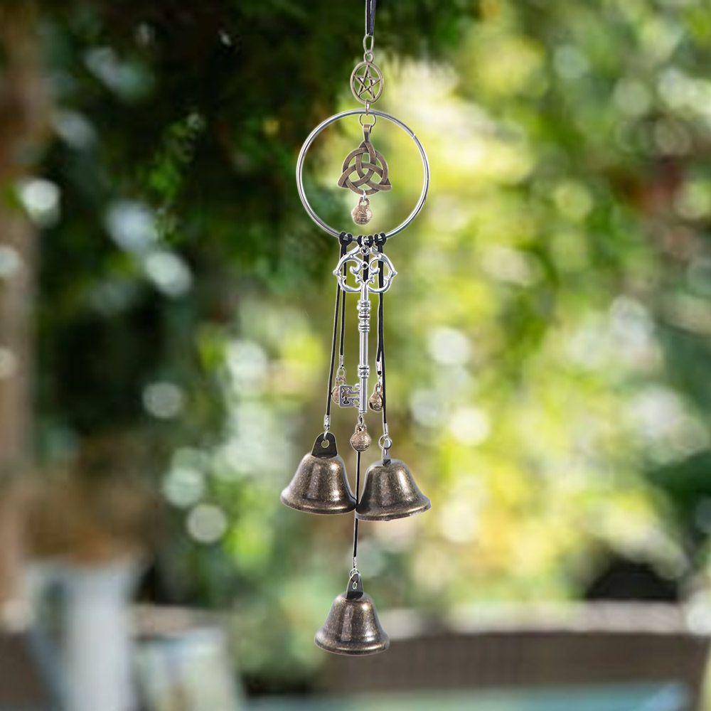 Craft Handmade Hanging Witch Bell Vintage Retro Metal Pendant Creative Novelty Prayer Bell Balcony