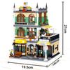 City Street View Stavební bloky Kavárna Obchod Zahrada Hotel Restaurace Prodejna Architektura Cihly Model Hračka Dárek pro dítě