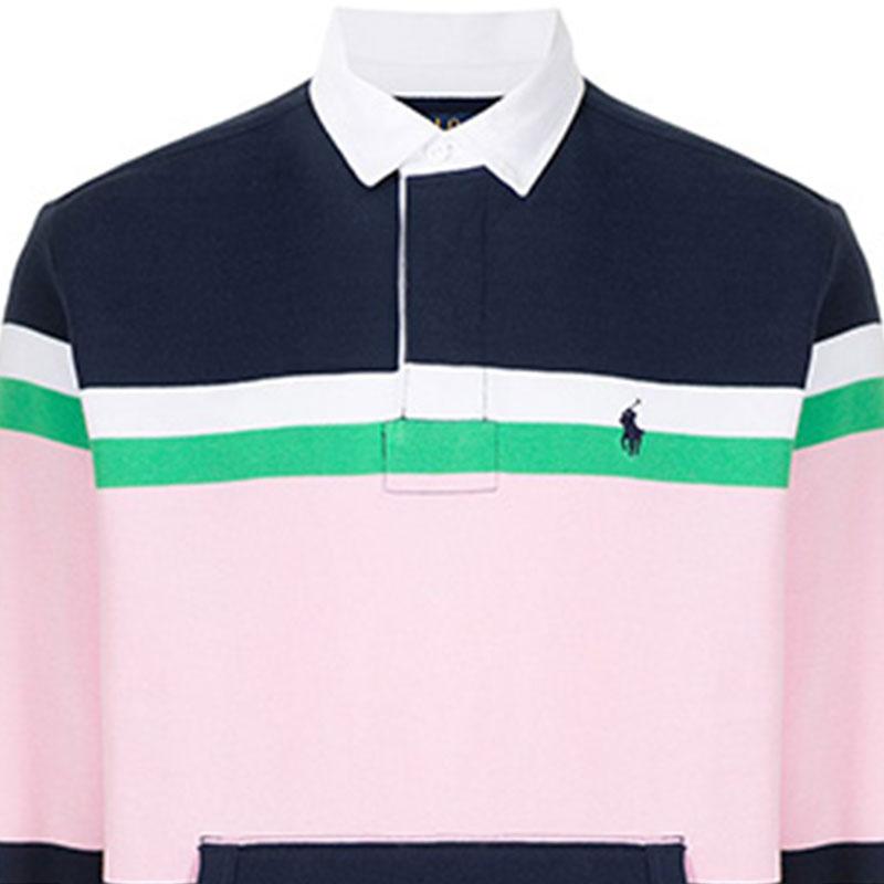 Polo Ralph Lauren Striped Knit Fleece Long Sleeve Polo Shirt Men Tops Multicolor 710835772-001