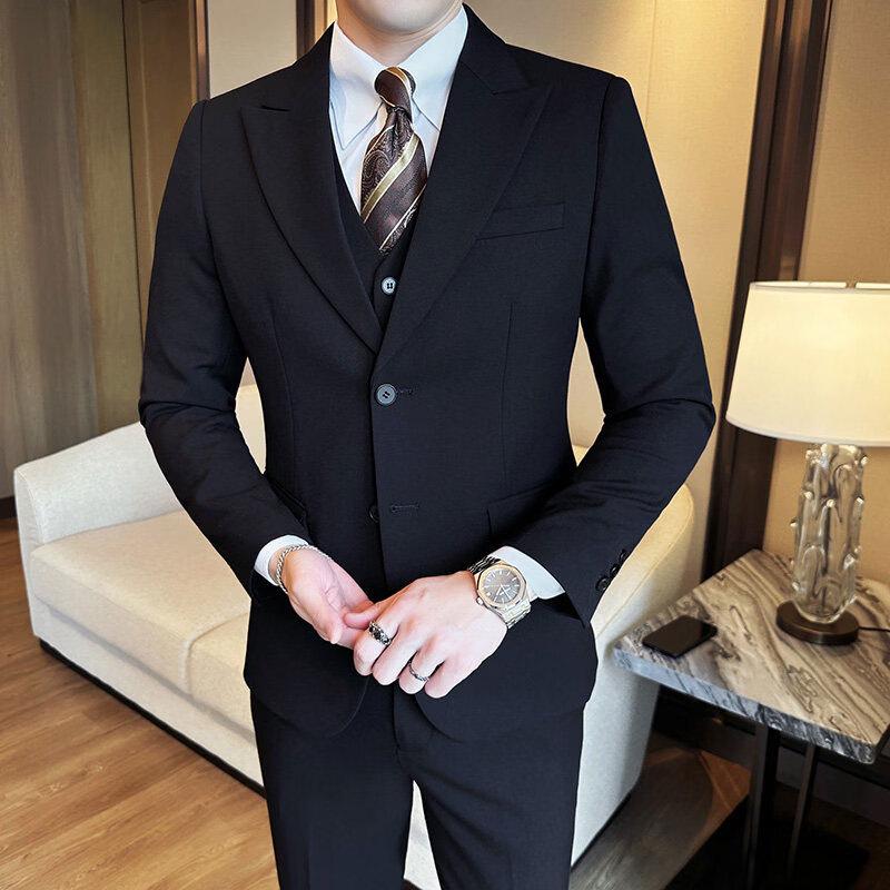 Hengyuanxiang Men's Wool Blend Business Suit