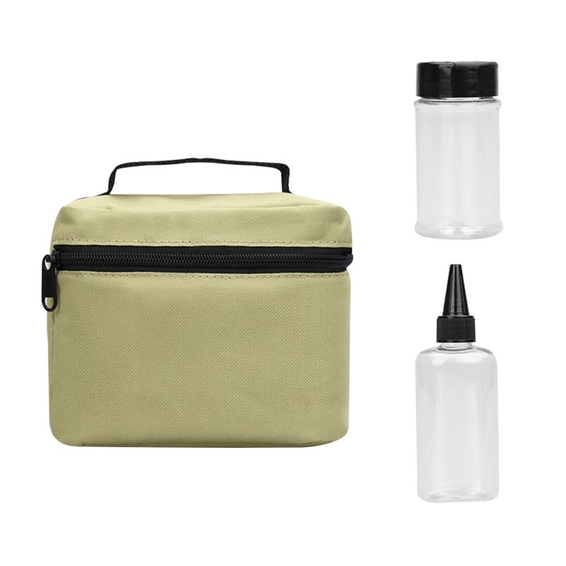 Portable Spice Shaker Seasoning Dispenser, 7Pcs Set with Rotating Lids & Travel Bag, Spice Jar, Salt and Pepper Shakers 1